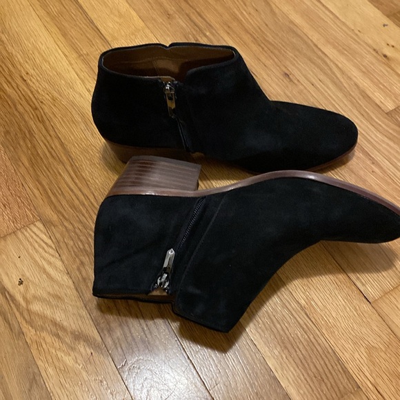 Sam Edelman Black Suede Ankle Boots size 10 - Picture 2 of 6